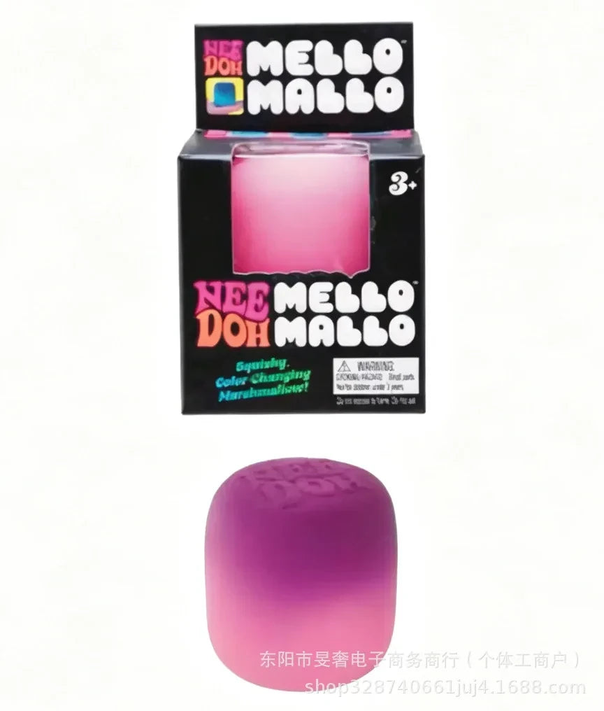 NeeDoh Mello Mallo Color Changing Slow Rising Marshmallow Squishy Fidget Toy
