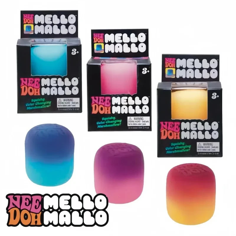 NeeDoh Mello Mallo Color Changing Slow Rising Marshmallow Squishy Fidget Toy