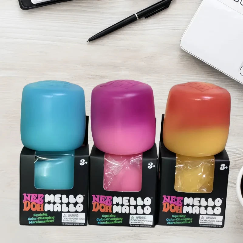 NeeDoh Mello Mallo Color Changing Slow Rising Marshmallow Squishy Fidget Toy