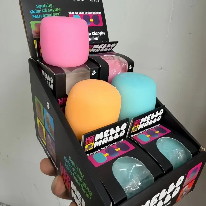 NeeDoh Mello Mallo Color Changing Slow Rising Marshmallow Squishy Fidget Toy