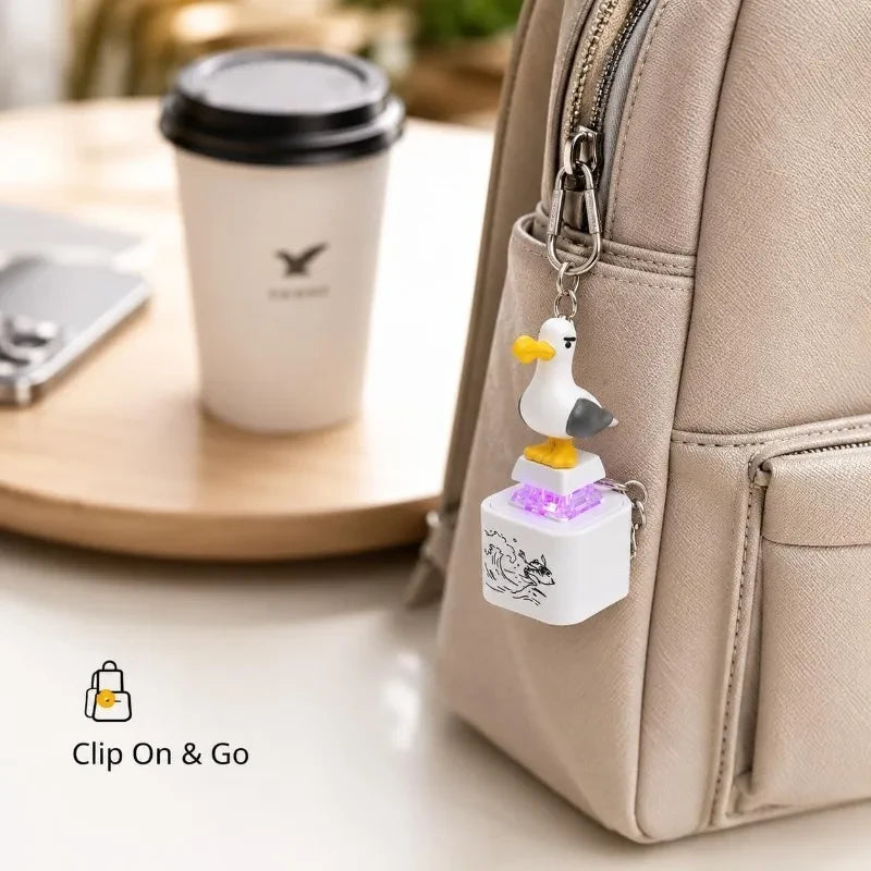 Clicky Keyboard Fidget Keychain - Lizard & Seagull