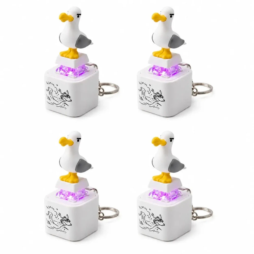 Clicky Keyboard Fidget Keychain - Lizard & Seagull