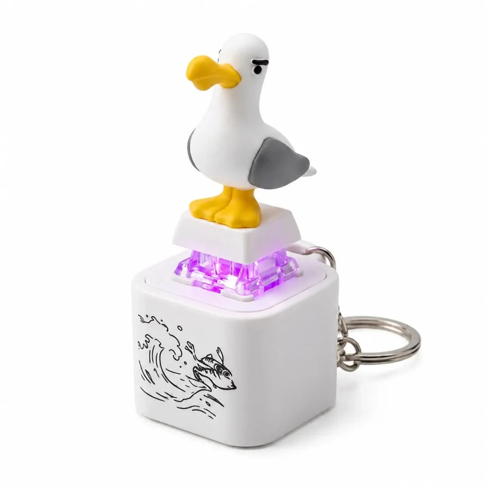 Clicky Keyboard Fidget Keychain - Lizard & Seagull