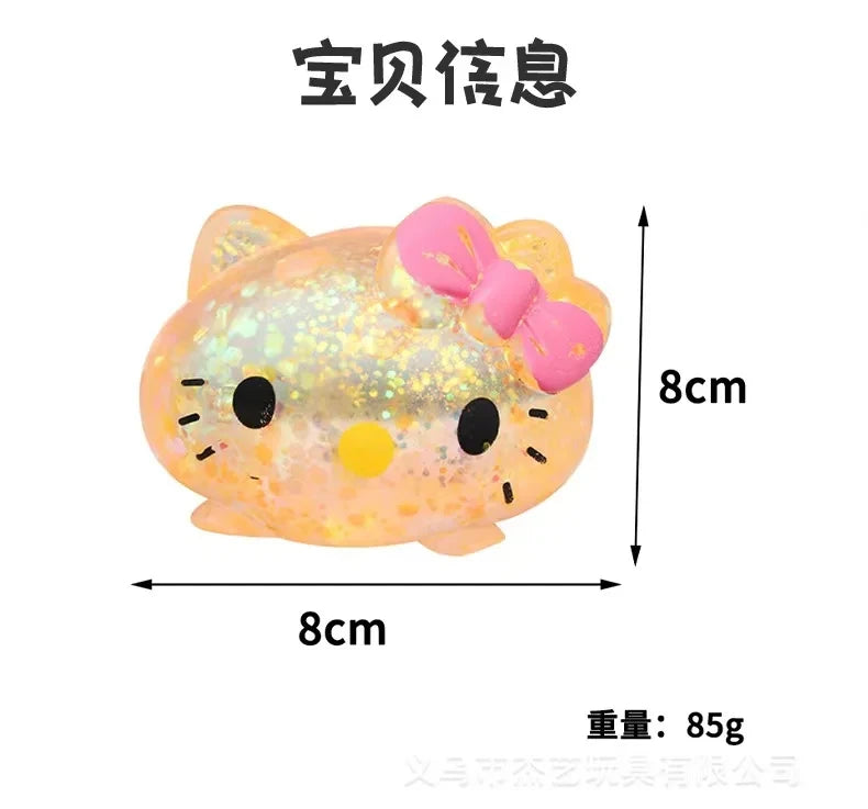 Hello Kitty Glitter Stress Ball Squishy