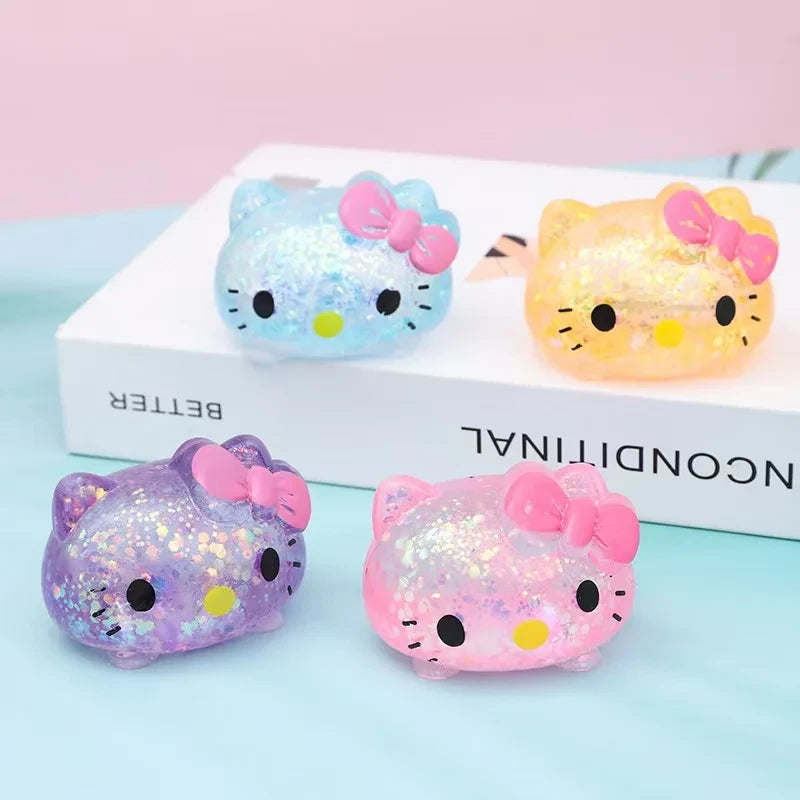 Hello Kitty Glitter Stress Ball Squishy