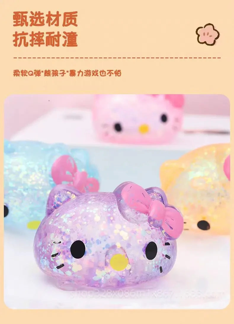 Hello Kitty Glitter Stress Ball Squishy