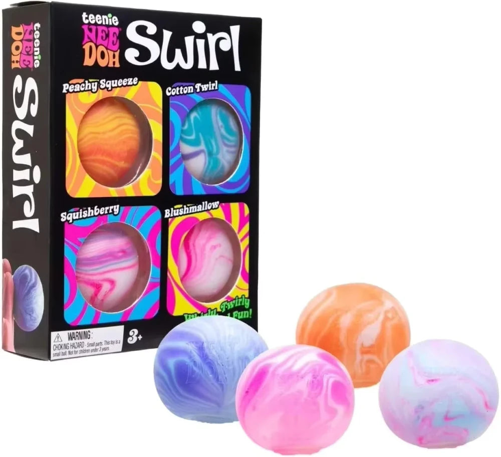 NeeDoh Nice Ice Baby Swirl Squishy Stress Relief Sensory Cube