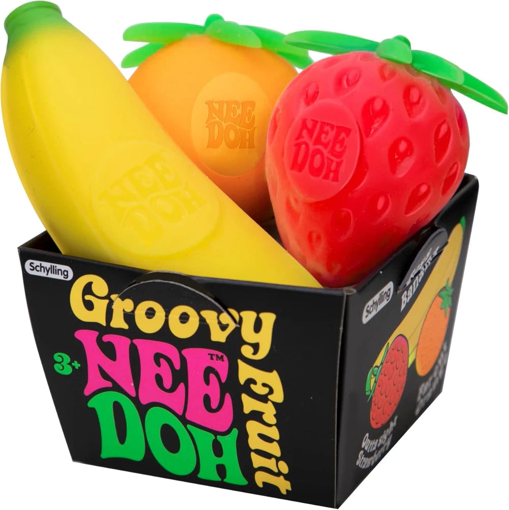 NeeDoh Groovy Fruit Squishy Sensory Stress Relief Toy