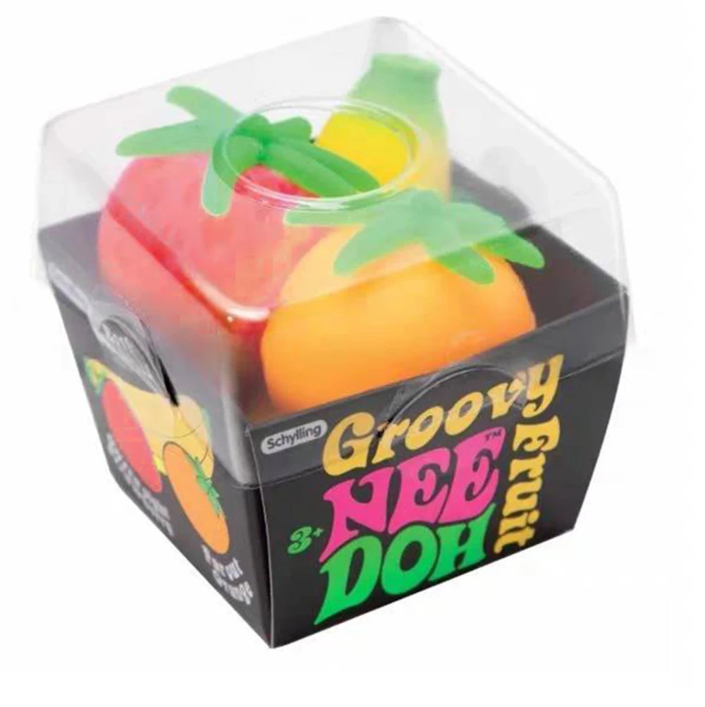 NeeDoh Groovy Fruit Squishy Sensory Stress Relief Toy