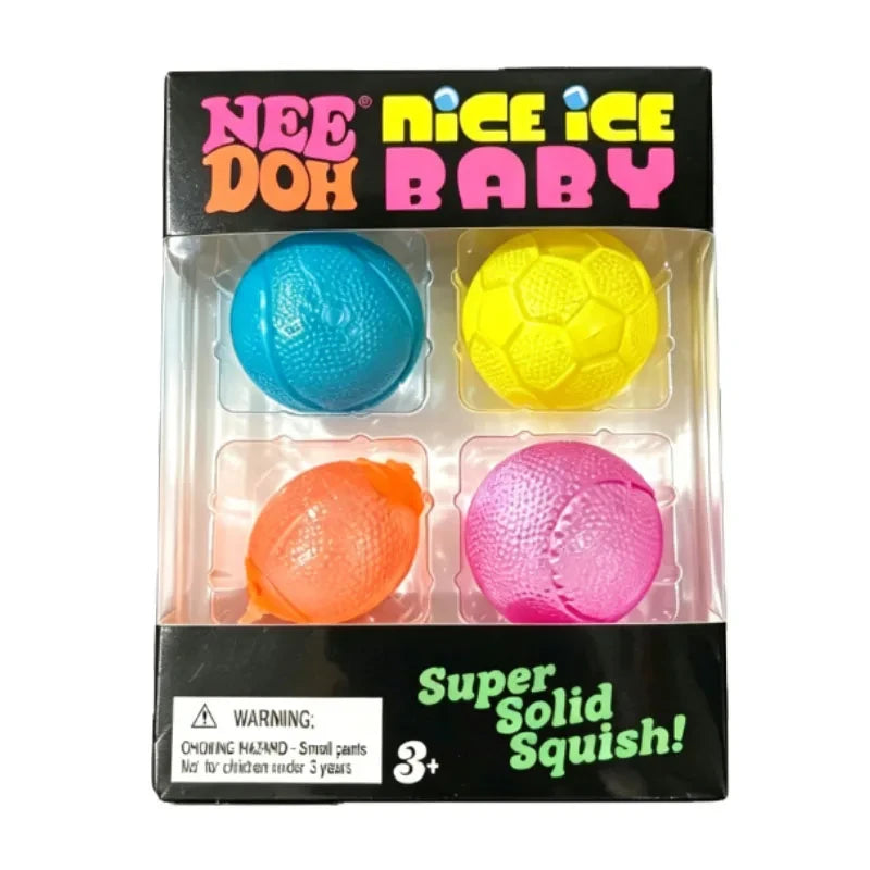 NeeDoh Nice Ice Baby / Teenie Cool Cats Squishy Cube Fidget Toy