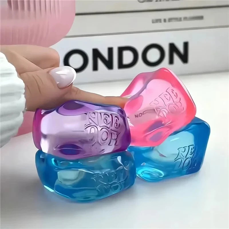 NeeDoh Nice Ice Baby / Teenie Cool Cats Squishy Cube Fidget Toy
