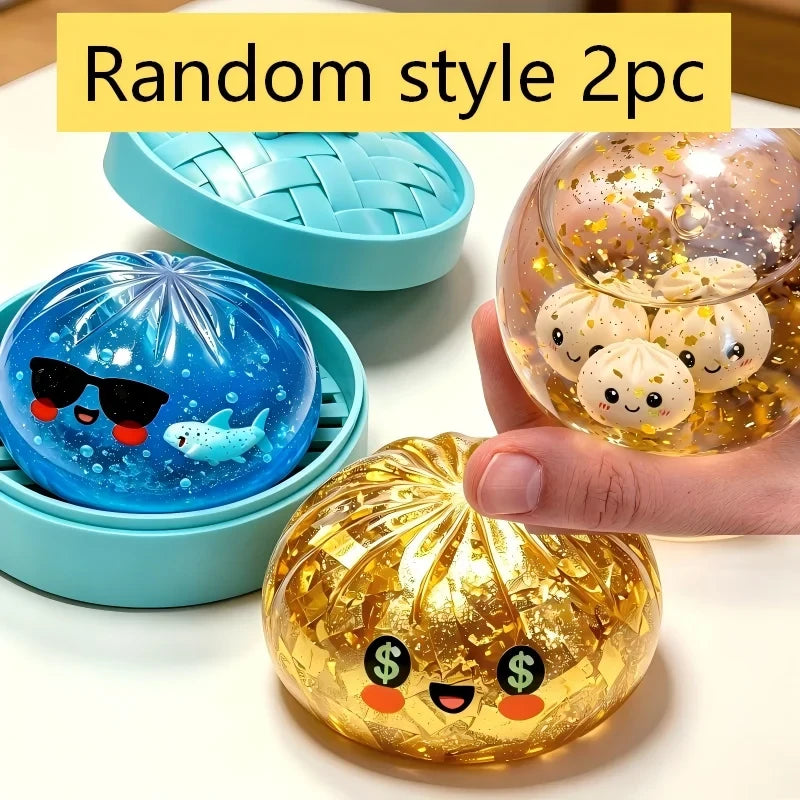 Glitter Dumpling Squishy Fidget Toy