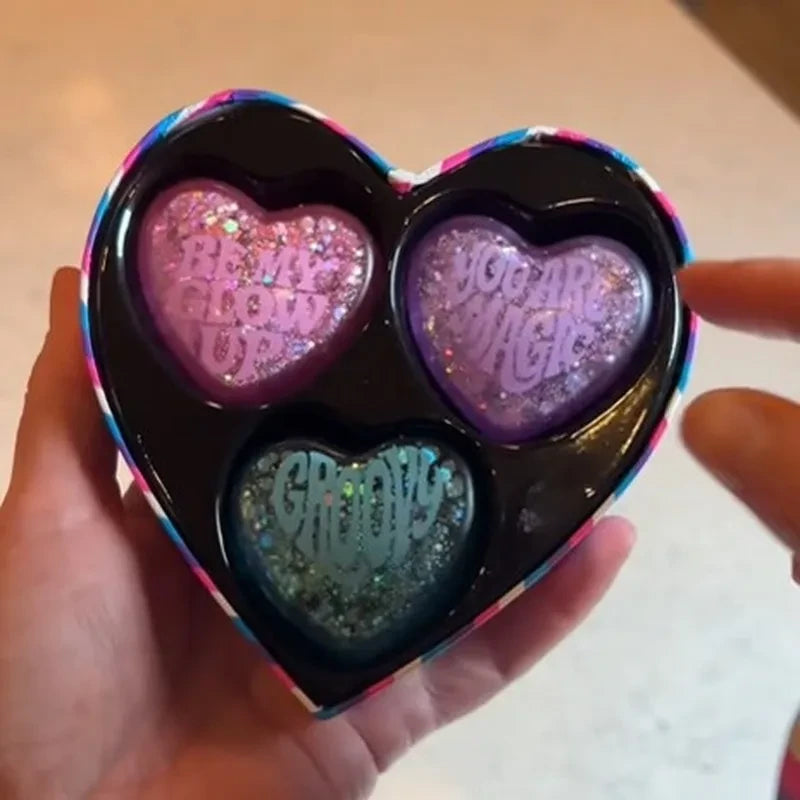NeeDoh Teenie Sparkle Squeeze Hearts Valentine Mini Squishy Fidget Toy