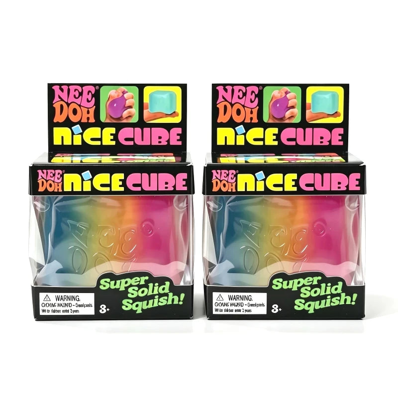 NeeDoh Nice Cube Rainbow Squishy Fidget Toy
