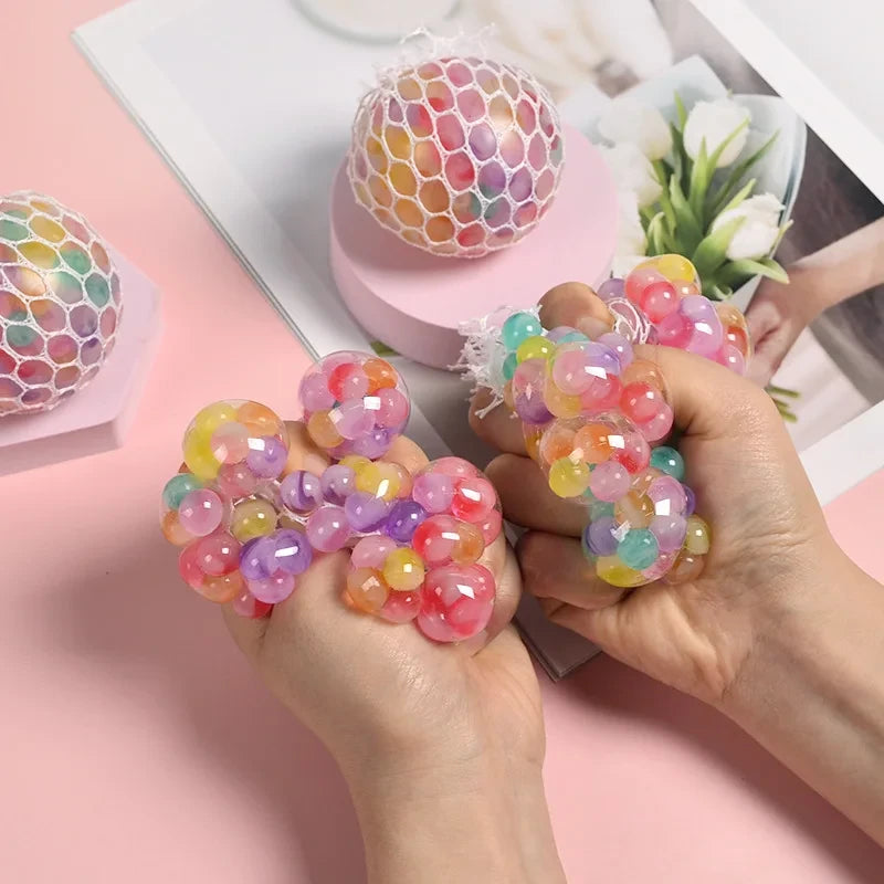 Colorful Grape Ball Squishy Fidget Toy