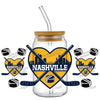 NHL Nashville Predators Hockey Heart UV DTF Cup Wrap Stickers