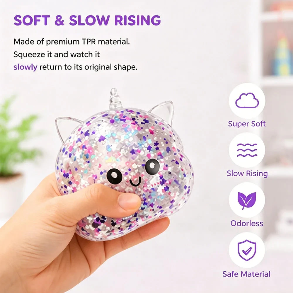 Unicorn Bao Bun Dumpling Squishy Fidget Toy
