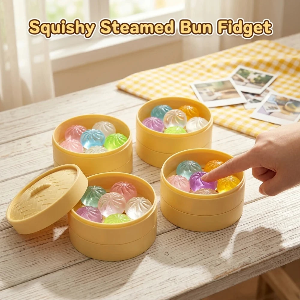 Mini Dumpling Squeezable Squishy Toy Set