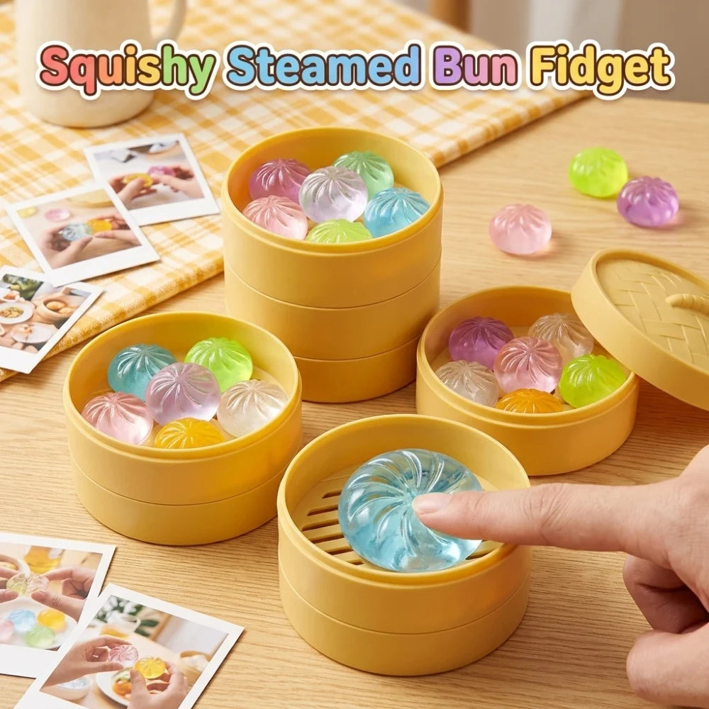 Mini Dumpling Squeezable Squishy Toy Set