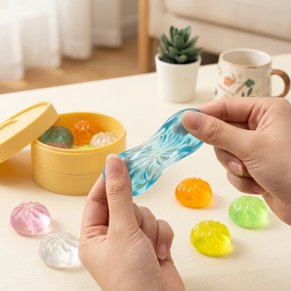 Mini Dumpling Squeezable Squishy Toy Set
