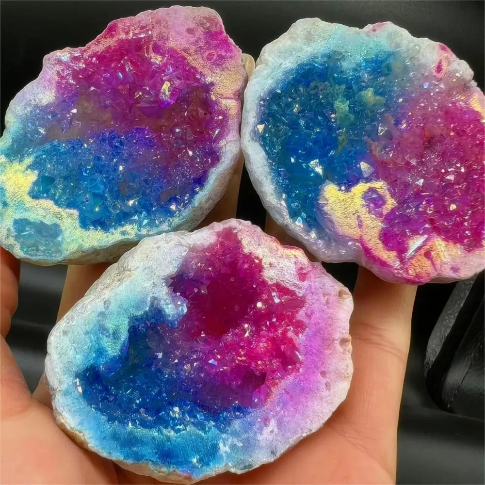 Natural Pink & Blue Agate Crystal
