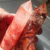 Hematoid Quartz Red Fire Crystal Tower