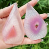 Pink Agate Water Drop Crystal