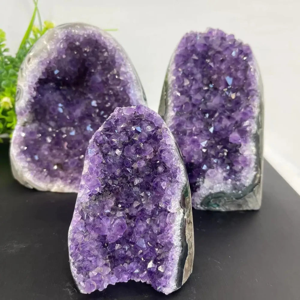 Raw Amethyst Crystal Cluster Geode