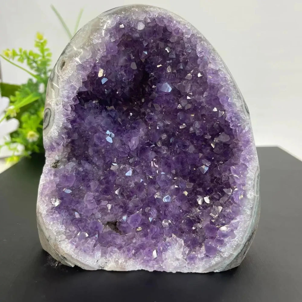 Raw Amethyst Crystal Cluster Geode