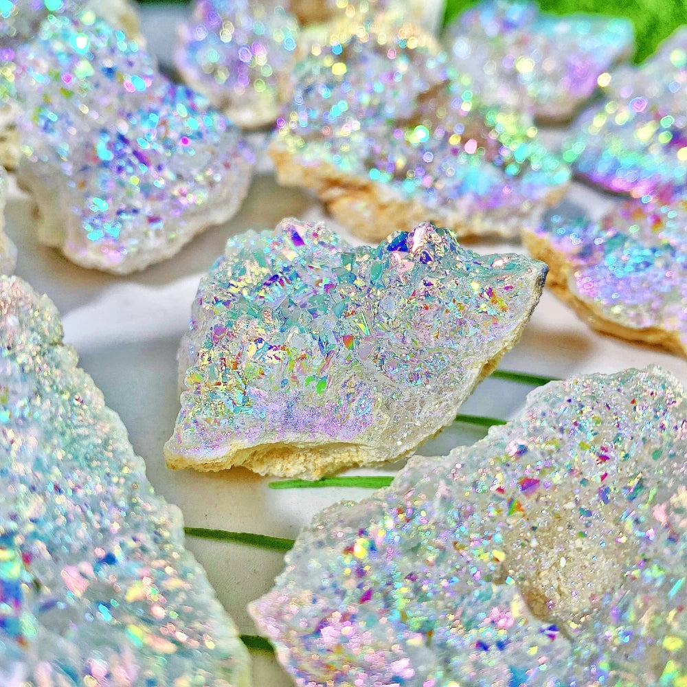 Raw Aura White Agate Crystal