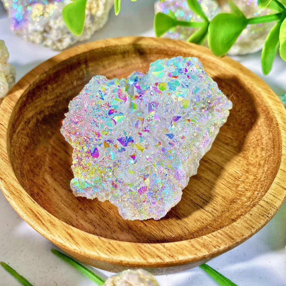 Raw Aura White Agate Crystal