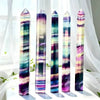 100% Natural Colored Fluorite Crystal Wand