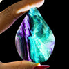 Green & Purple Natural Fluorite Tear Drop Crystal Tower