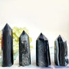 Natural Black Agate Crystal Tower