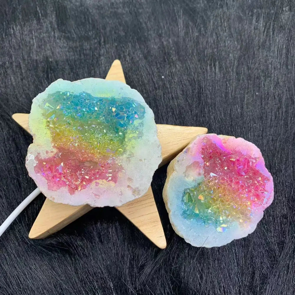 Natural Rainbow Crystal Geode
