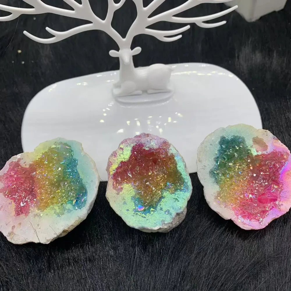 Natural Rainbow Crystal Geode