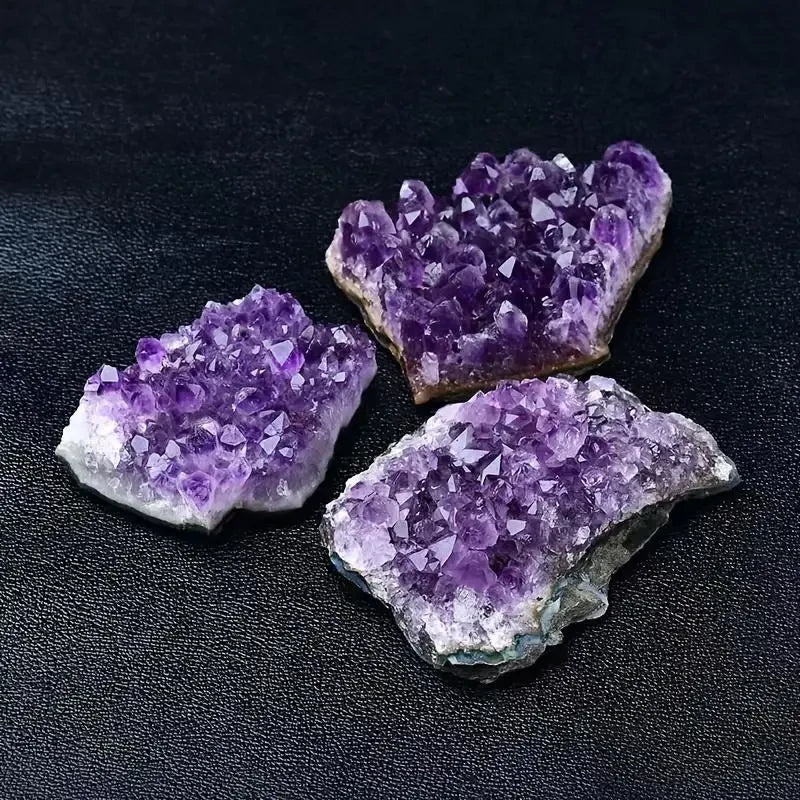 2 Piece Raw Amethyst Crystal Cluster Set