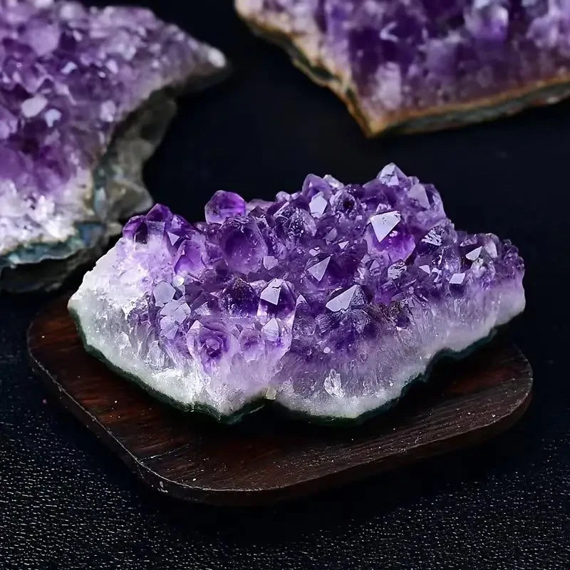 2 Piece Raw Amethyst Crystal Cluster Set