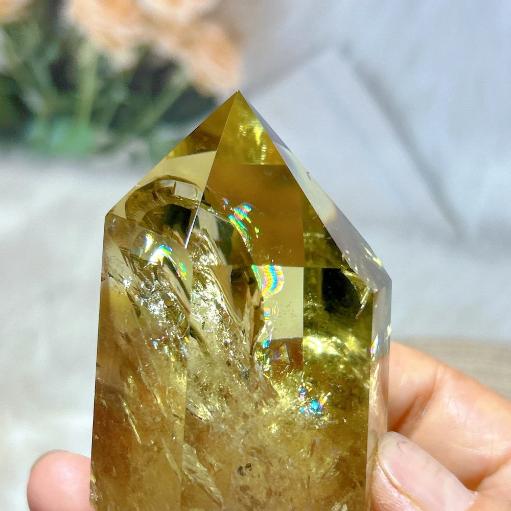 Raw Citrine Crystal Quartz Tower