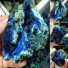 Natural Geode Crystal Azurite Malachite Mineral Specimen Stone