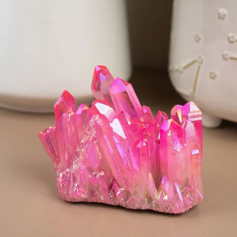 Halo Rose Quartz Crystal Cluster