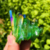 Green Halo Titanium Crystal Quartz Cluster
