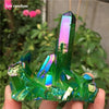 Green Halo Titanium Crystal Quartz Cluster