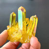 Rough Yellow Mineral Quartz Crystal Cluster