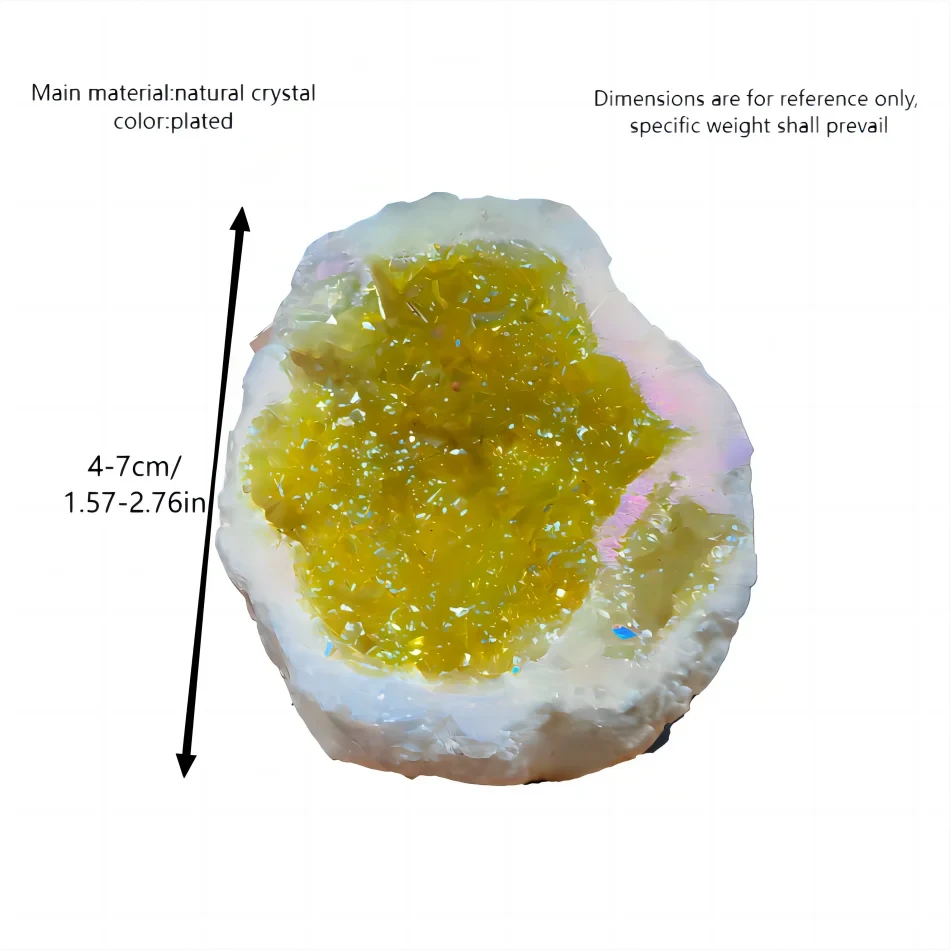 Natural Yellow Agate Crystal Cave Mineral Specimen