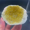 Natural Yellow Agate Crystal Cave Mineral Specimen