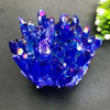 Electroplated Blue Geode Crystal Pillar