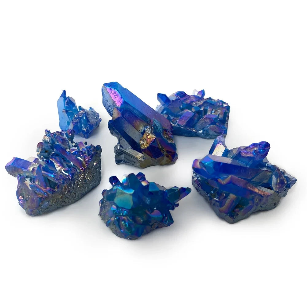 Electroplated Blue Geode Crystal Pillar