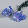 Electroplated Blue Geode Crystal Pillar