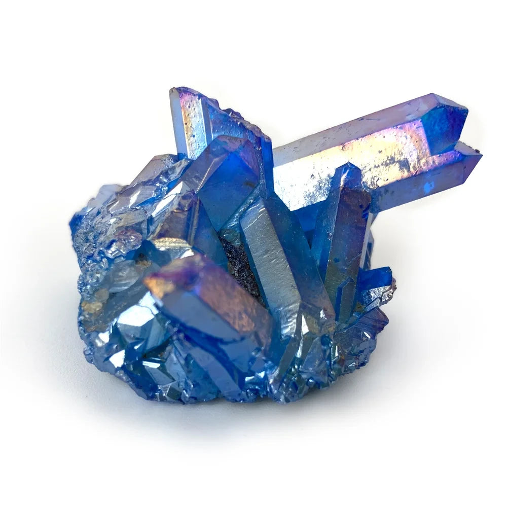 Electroplated Blue Geode Crystal Pillar